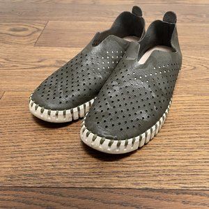 Ilse Jacobsen Army Camo Tulip 139 Perforated Slip-On Sneaker